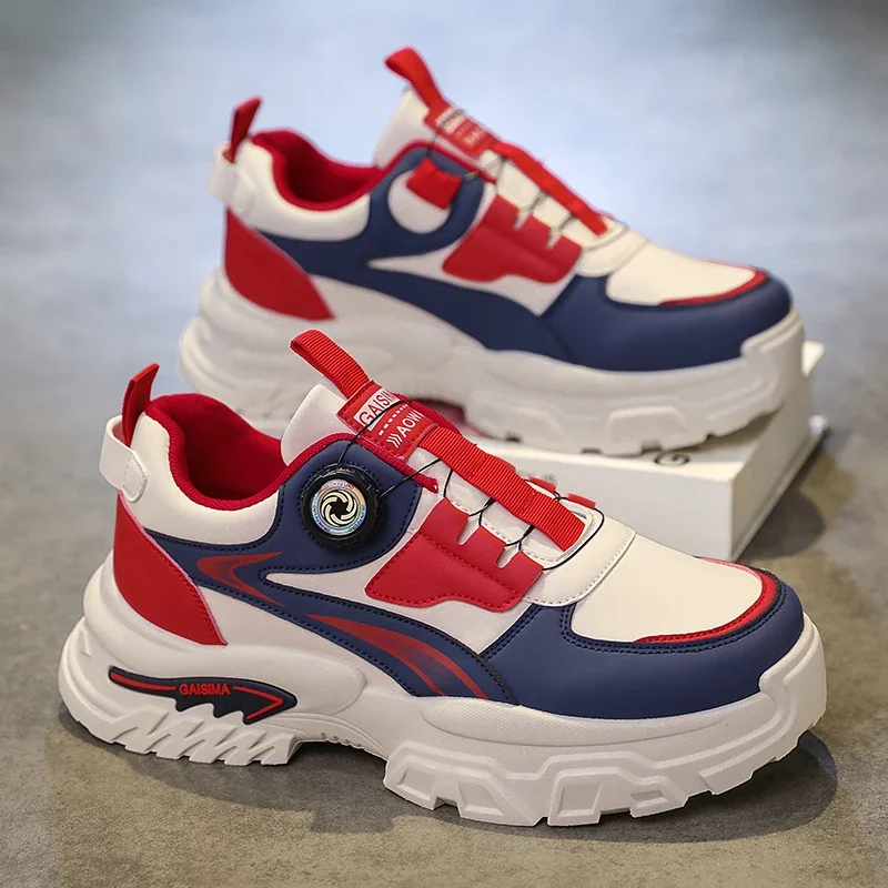2025 Autumn New Men's Versatile High-Top Trendy Thick-Soled Running Shoes Breathable Casual Trendy Shoes view 3