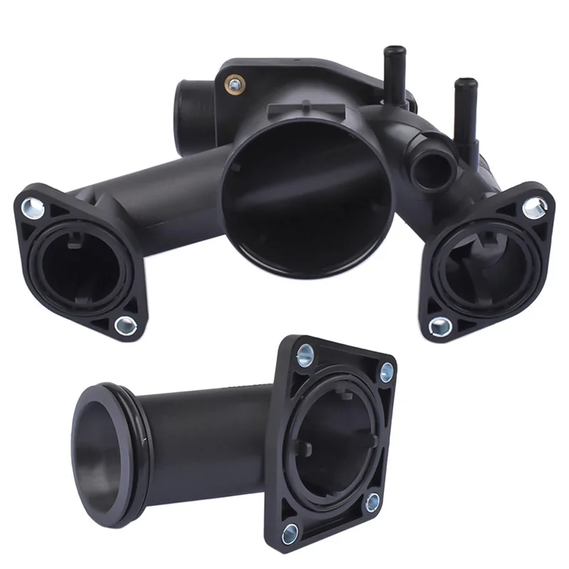Well AJ89485 AJ87947 Thermostat Housing Assembly + Water Outlet For Jaguar S-Type XJ8 XJR 4.2L 2003-2005