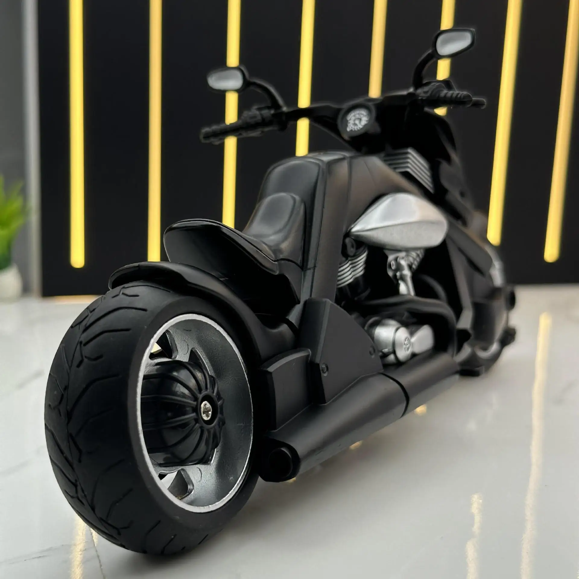 1:12 Model Motocykla V-REX, Zabawki, Odlew ze Stopu, Dźwięk, Światło, Amortyzacja, Gumowe Opony, Miniaturowe Motocykle, Prezenty Festiwalowe