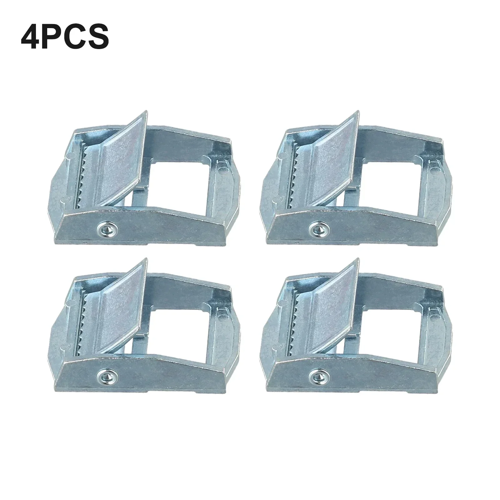 4Pcs Outdoor Camping Climbing Zinc Alloy Buckle For Heavy Duty Tie-down Cargoes Strap Fixed Tensioner Ratchet Buckle Hand Tools