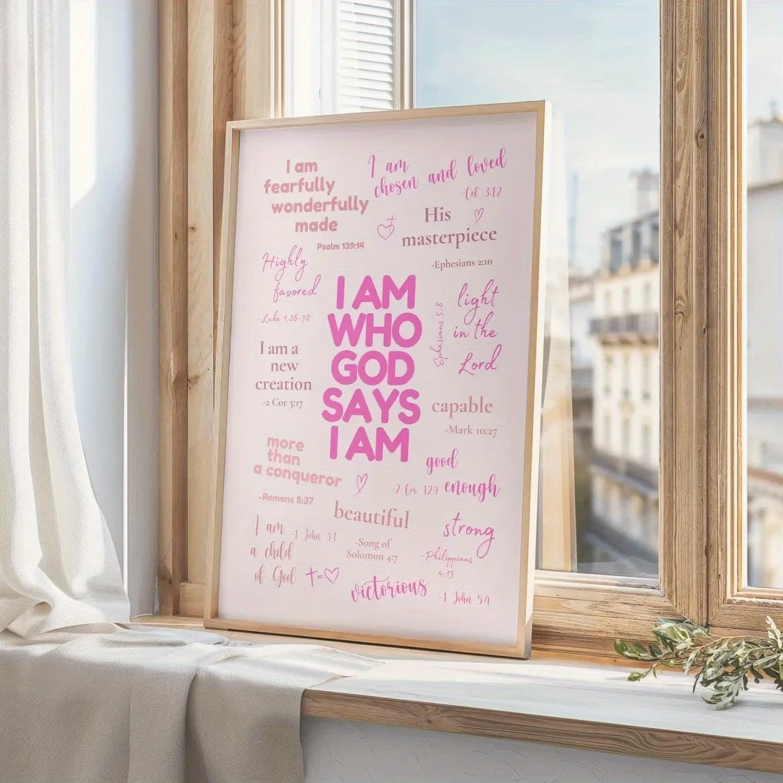 Bible Christian Affirmation Verse Wall Art Prints Canvas Painting Poster Picture For Living Bedroom Dining Room Home Decor Gift