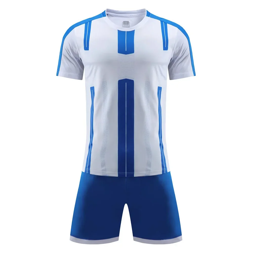 Sublimation Blank Soccer Jersey Sets for Men Kids DIY Custom Quick Dry 2 Piece Professional Football Training Uniform Tracksuit