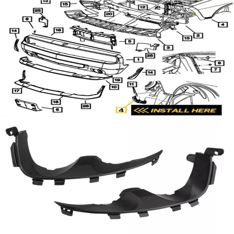 2x Precisions Engineered Headlight Brackets Bumper Retainer for 95976851 GM2508111 95976852 GM2509111 Easy Installation