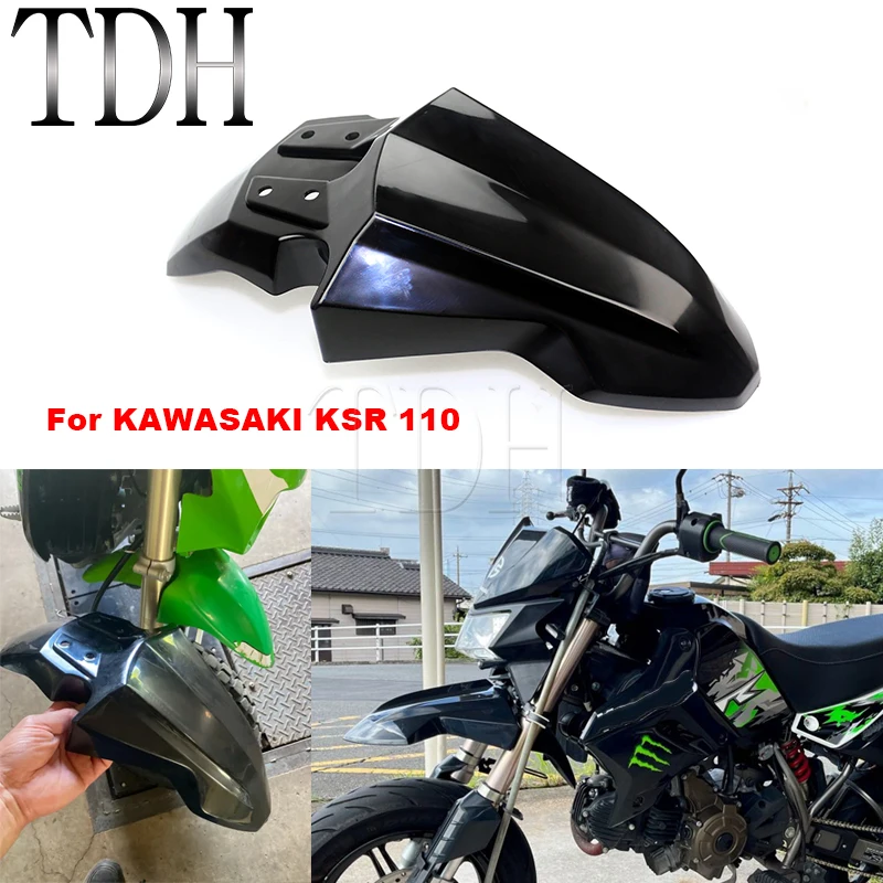 Enduro Dirt Bike Supermoto Front Fenders For Kawasaki KSR 110 KSR110 Motocross Fairing Off Road Black Fender Mudguards Guard