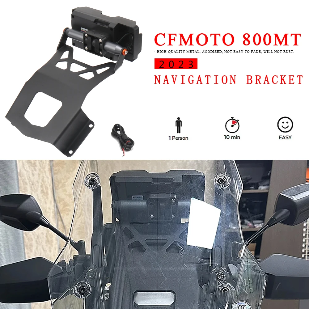 For CFMOTO 800MT 800mt 800 MT 2023 New Motorcycle Accessories Stand Holder Phone Mobile Phone GPS Navigation Plate Bracket