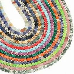 6mm Love Heart Flat Beads Natural Sea Sediment Jasper Sodalite Blue Aventurine For Jewelry Making DIY Charm Bracelet Accessories