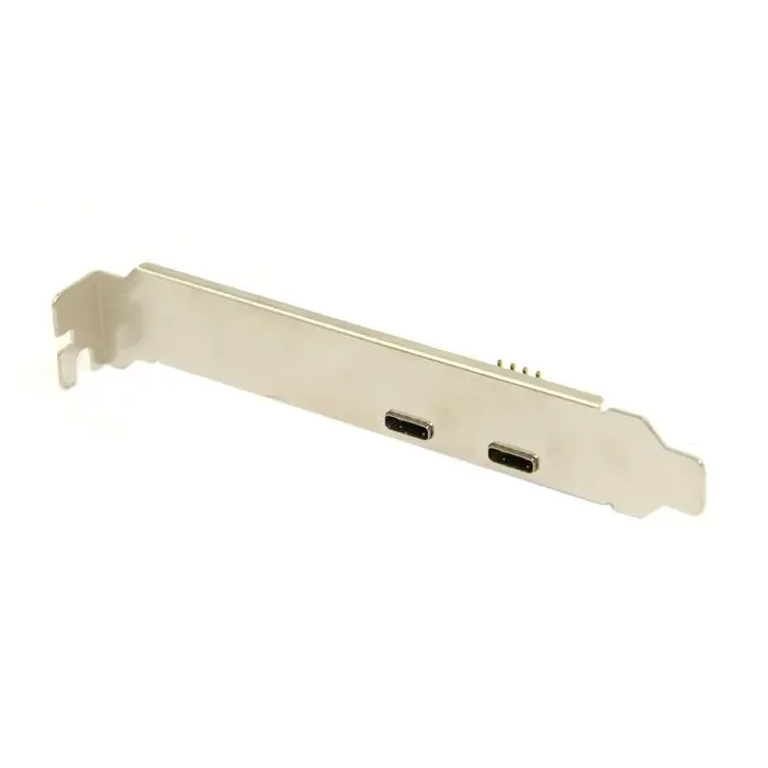 ثنائي المنفذ USB 3.1 نوع C USB-C أنثى إلى USB 2.0 اللوحة الأم 9pin كابل رأس مع PCI قوس Pancel