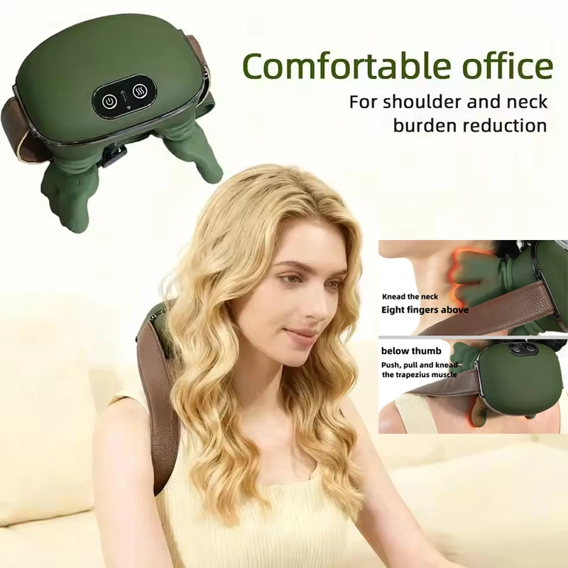 

Bionic Finger Neck Shoulder Massager Wireless Neck Cervical Trapezius Kneading Massage Shawl Brushless Motor Neck Masajeador