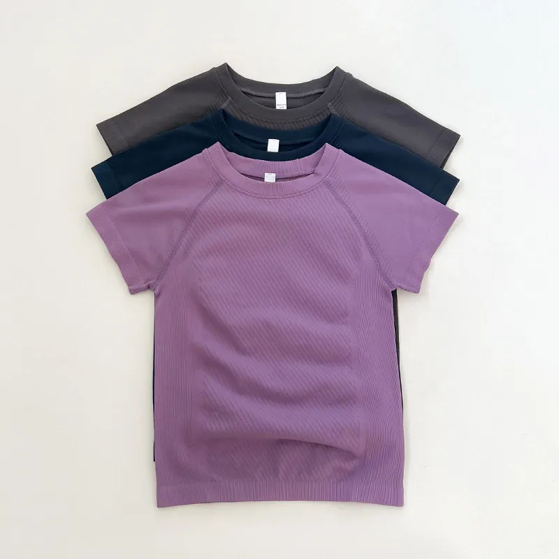 Women Short Sleeve Yoga Top Raglan Sleeve Soft Breathable Slim Crop Gym Running Workout Sports T-shirt
