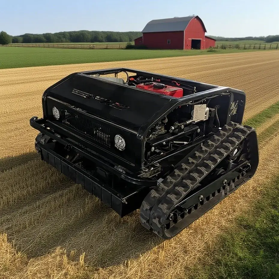 Intelligent small garden lawn mower with multifunctional remote control walking track type unmanned driving
