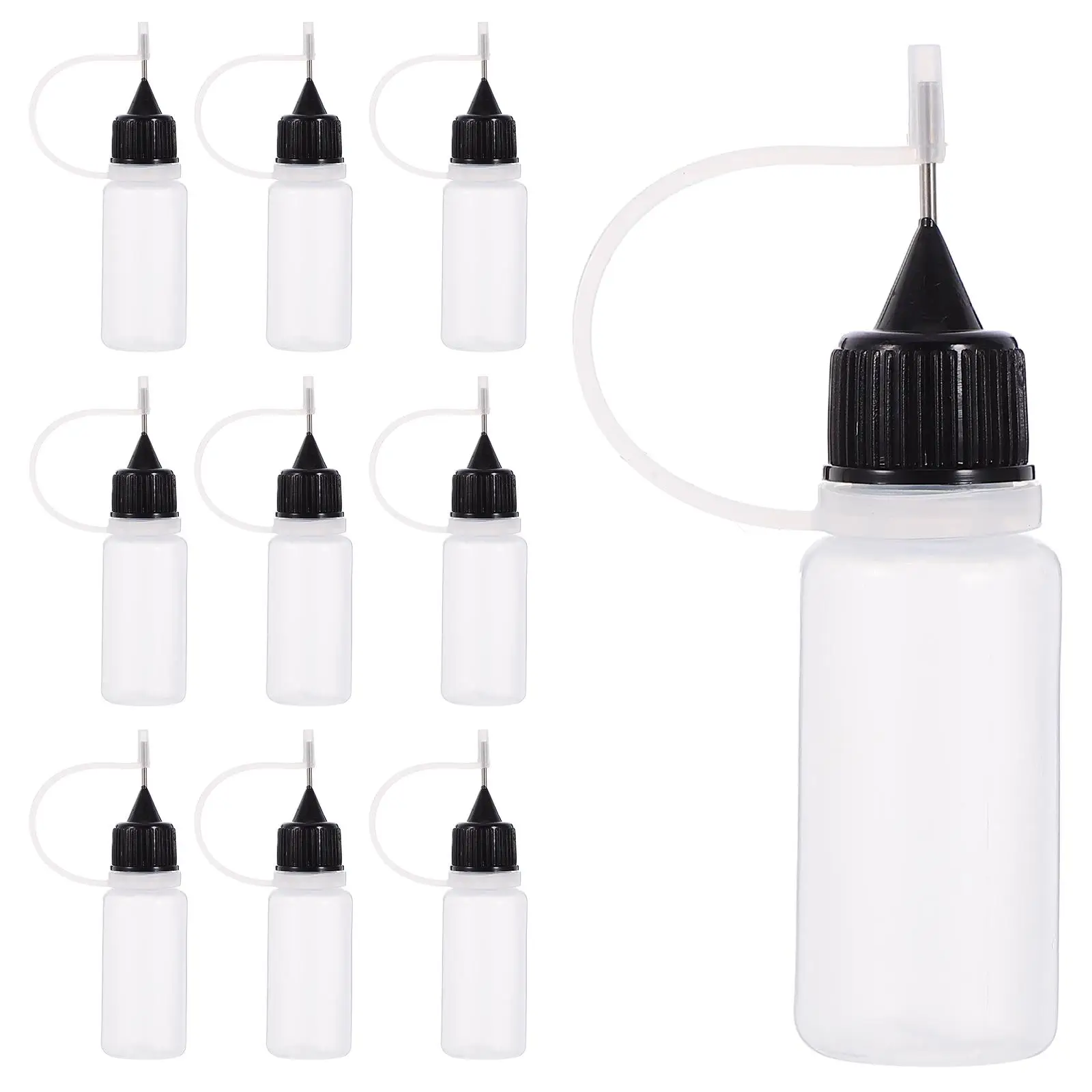 

10 Pcs Squeeze Dispensing Bottle Precision Applicator Bottles Ink Plastic Dropper Liquid Storage Packaging