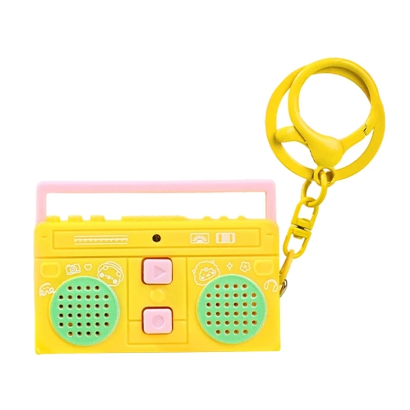  Mini Recording Keychain with Button Control Function Portable Design Plastic Material for Various Recording Needs