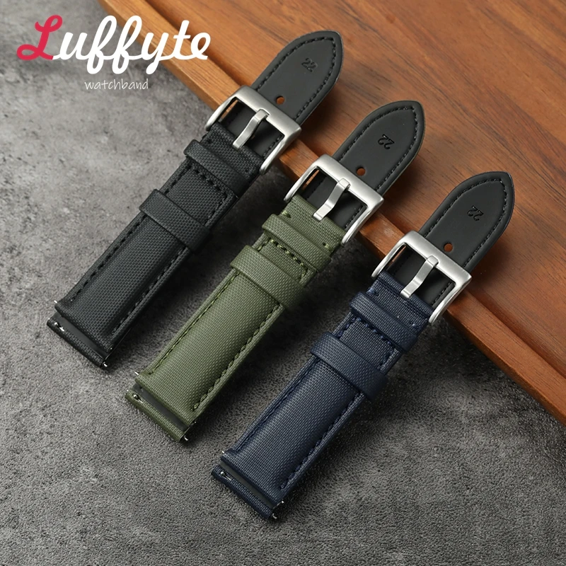 

High Quality Sailcloth Nylon Watchband Accessories 20mm 22mm Replacement Watch Band Men's Quick Release Sport WristBand