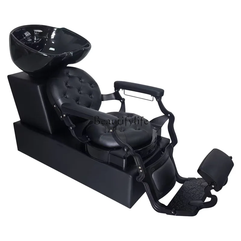 

Hair Salon Ceramic Basin Shampoo Bed Barber Shop Hair Salon Vintage Hair Salon