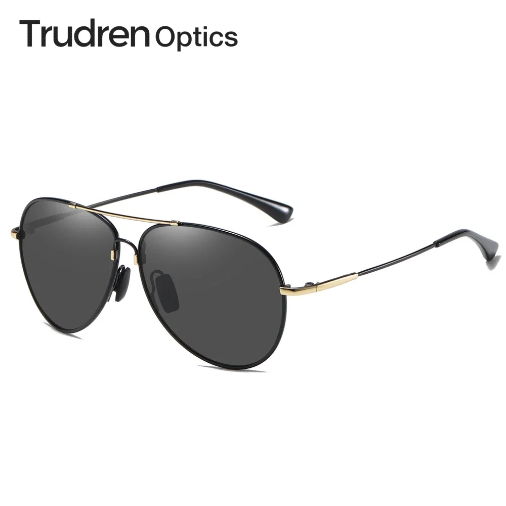 

Trudren Unbreakable NiTinol Memory Metal Sunglasses for Men Polarized Driving Sun Glasses Ultra Slim Aviation Sunglass 6480