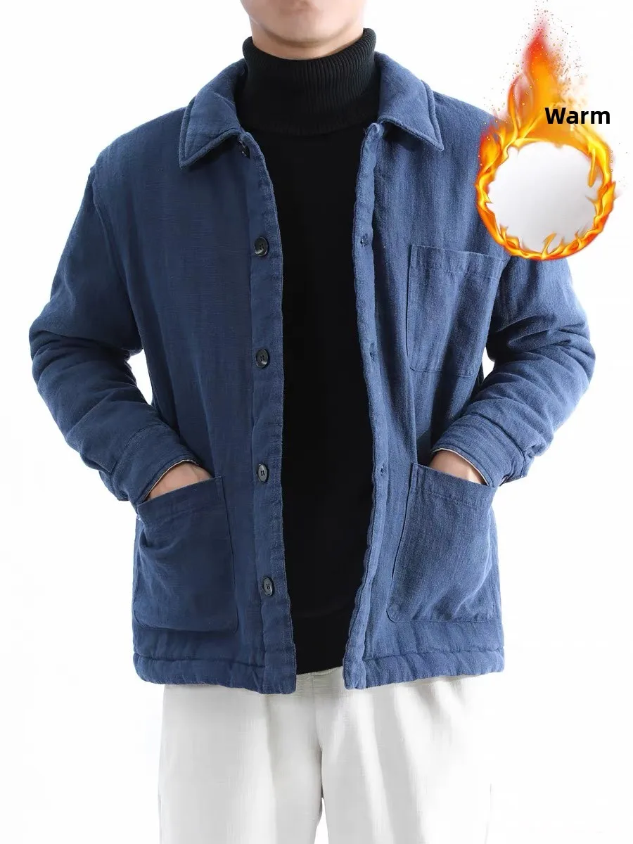 

Мужская зимняя теплая хлопковая верхняя одежда из тюэта, свободная уличная морозостойкая хлопковая одежда Long Sve Faion Urban...