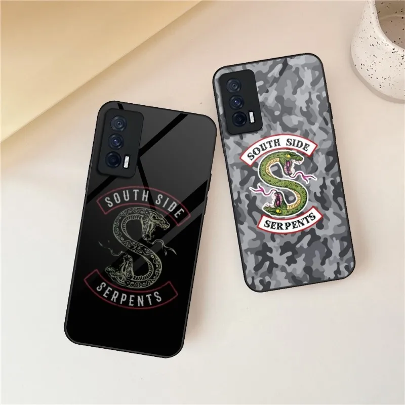 Riverdale Southside Serpent Phone Case Glass For Vivo Y55S Y31S Y73 Y76S Y30 S10 S12 S9 S9E X60 X70 IQOO9 8 7 NEO5 5S Coque