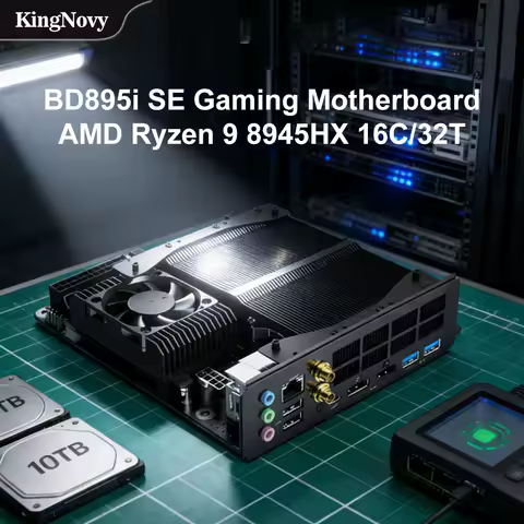 New MINISFORUM BD895i SE Gaming Motherboard AMD Ryzen 9 8945HX 16C/32T 2*DDR5 2*NVMe PCIe5.0 x16 2.5G LAN Mini ITX Mainboard