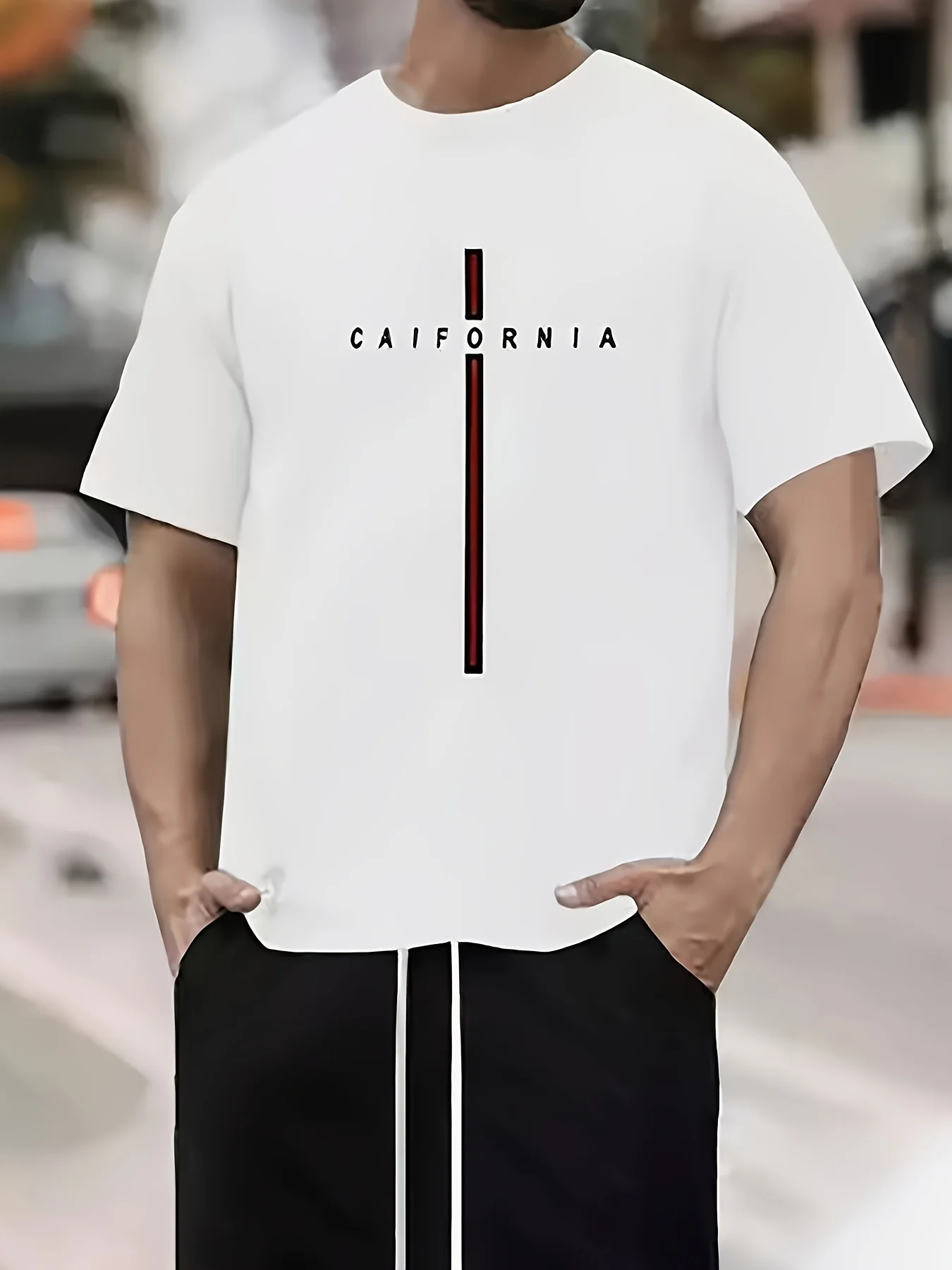 

Men's pattern design round neck T-shirt, summer casual and comfortable T-shirt, men's clothing top, daily leisure and vacation c