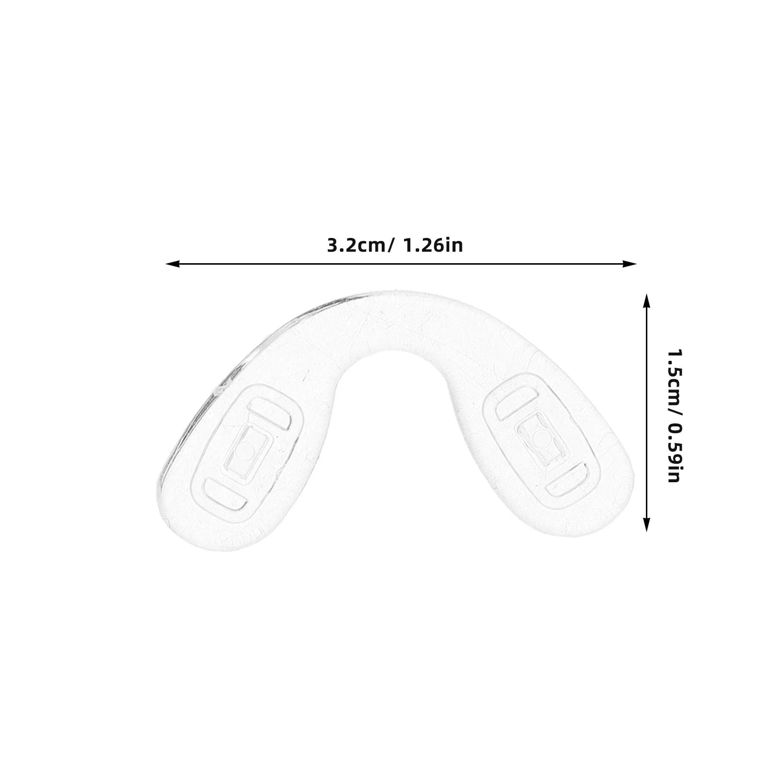 6Pcs Clear Silicone Nose Pads U Shaped Eyeglass Nose Pieces Replacement Easy Install Compatible with Most Frames