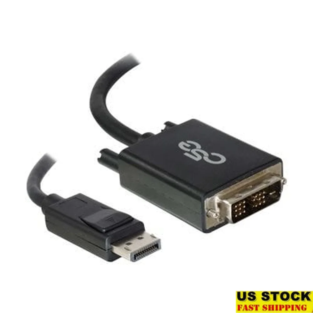 

6-футовый кабель DisplayPort-DVI, высокоскоростной видеоадаптер «папа-папа», мониторы, проекторы, HDTV, подключение 1080P