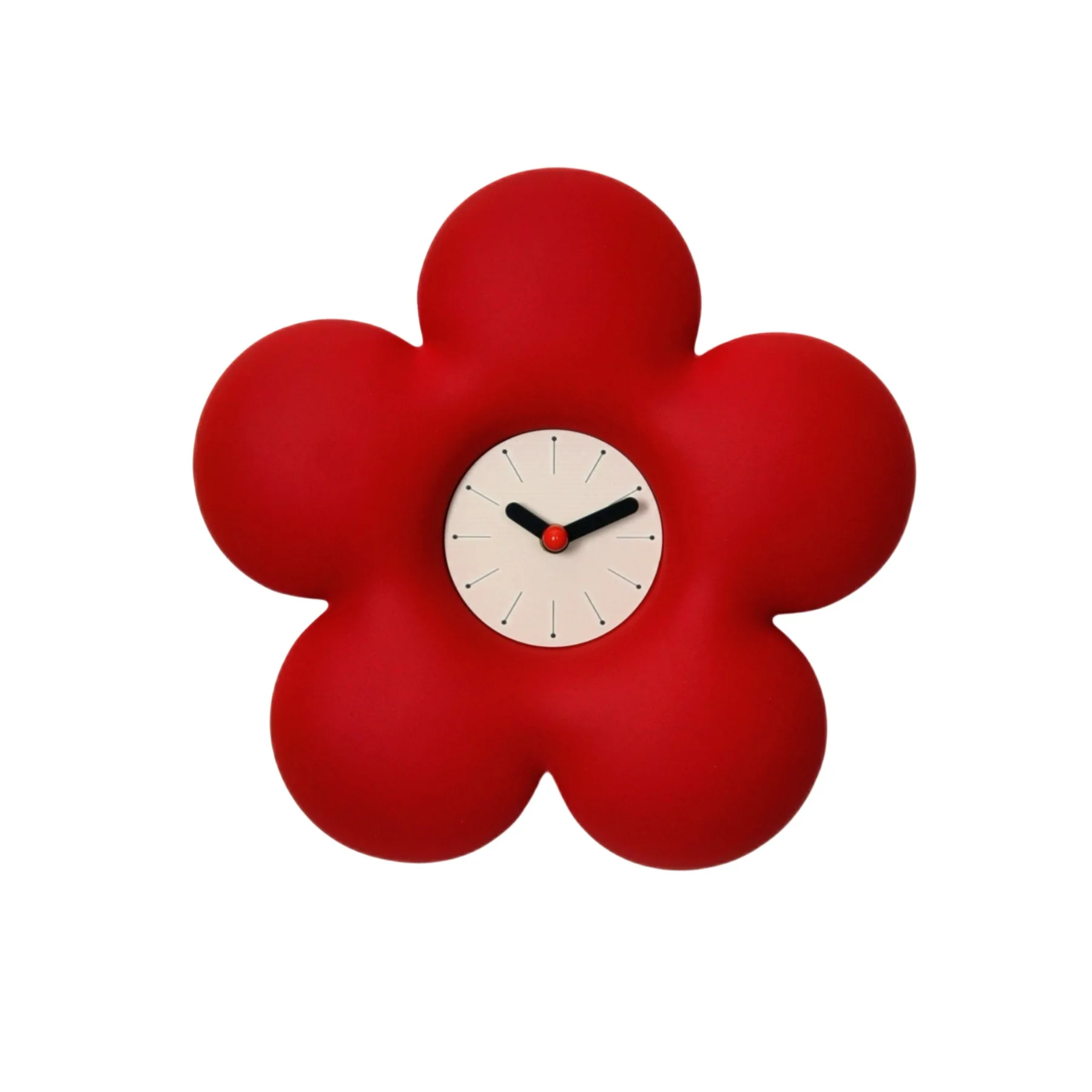 Retro Flower Clock - Fashionable Soft Furnishing Wall Clock for Living Room White Wall Decor