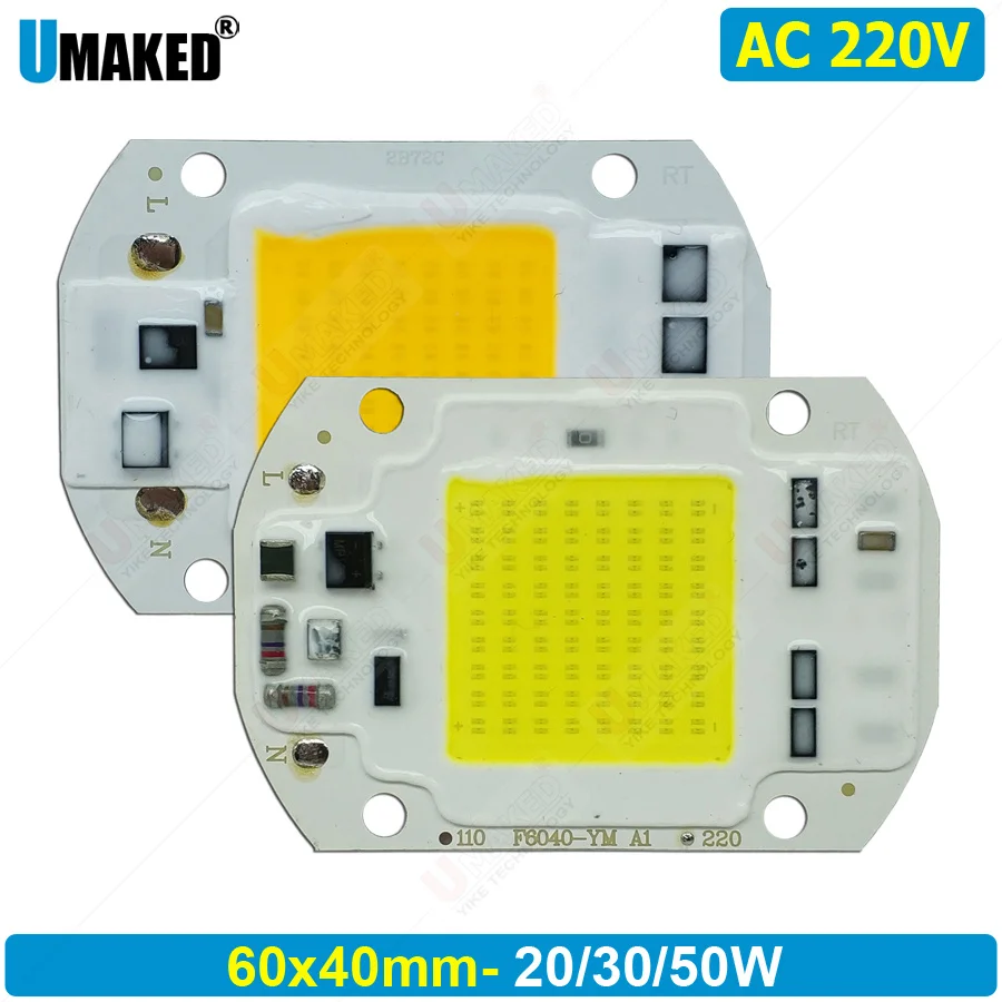 2PCS 20/30/50W COB LED Chip Phyto Lamp Full Spectrum 220V LED Diode Grow Lights fitolampy For Seedlings Indoor DIY Hydroponics