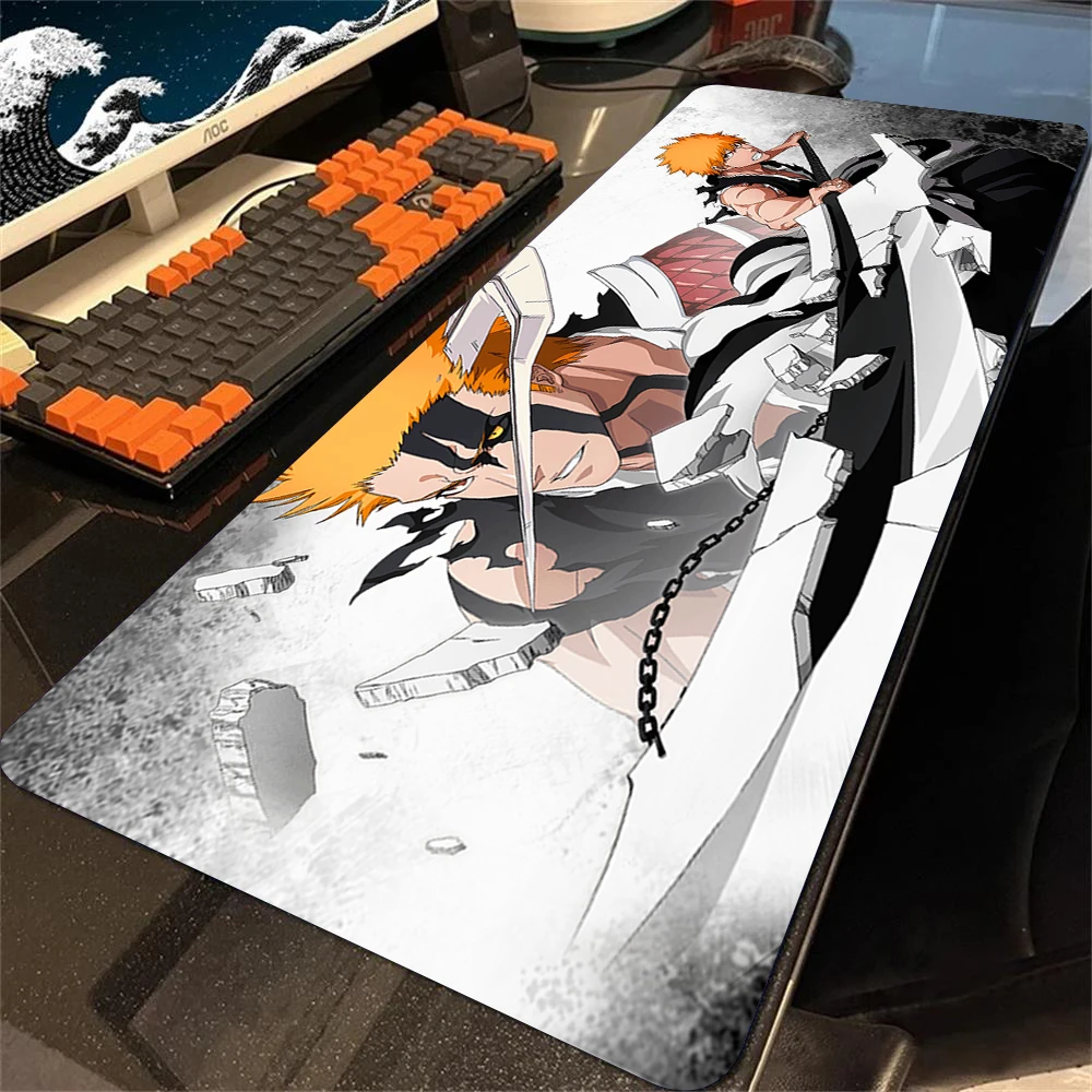 Anime Bleach Large Mouse Pad Gamer Cabinet Pc Keyboard Desk Mat 900x400 Computer Gaming Accessories Kurosaki Ichigo Mousepad Xxl