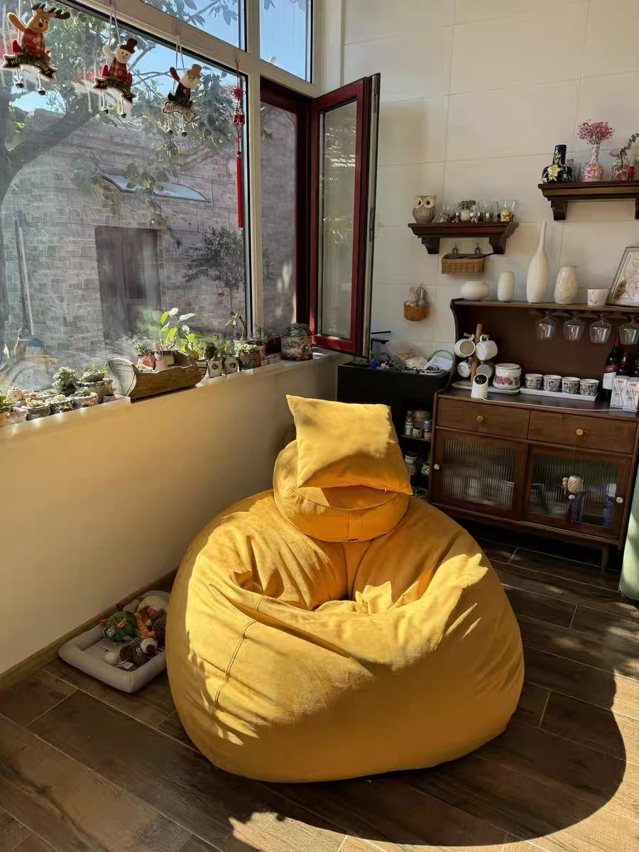Simple Bean Bag Sofa Comfortable High Resilience Lounge Chair Healthy Leisure Sack Tatami Nap Chair