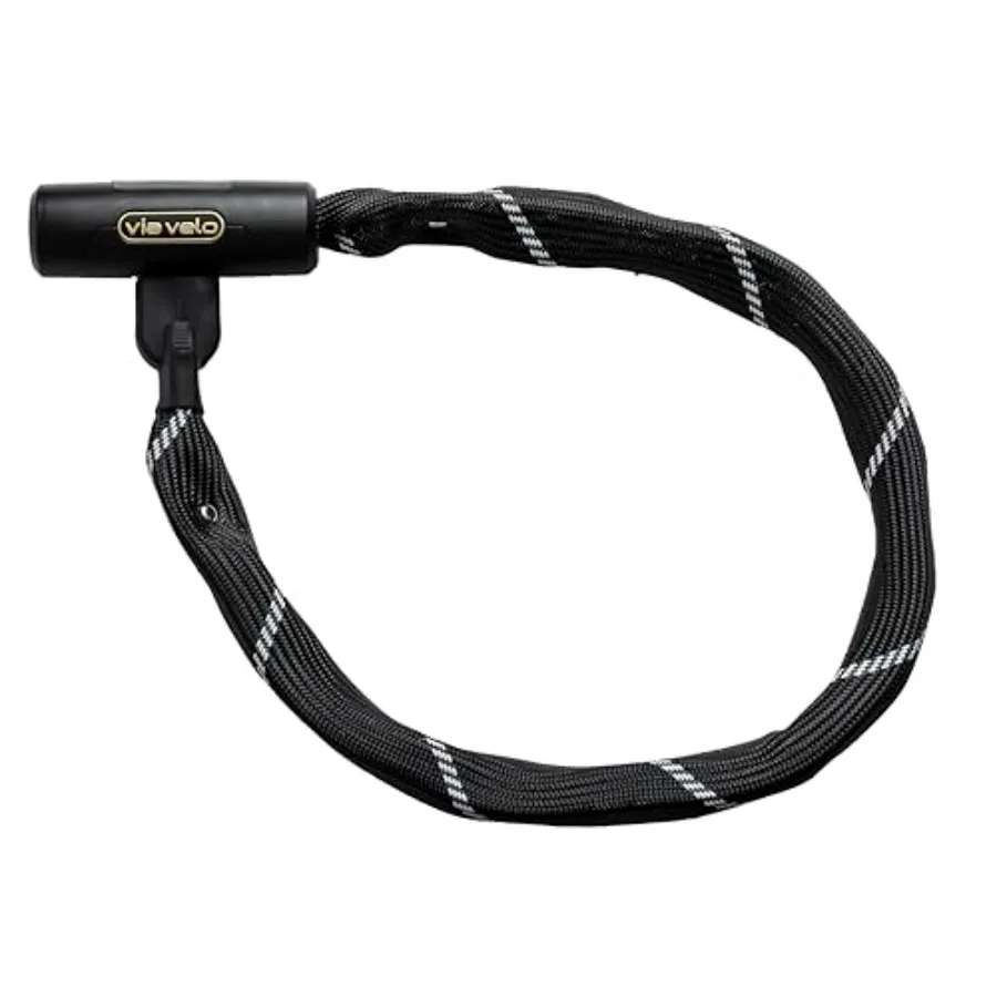 

7mm Square 4-Sided Chain Bike Lock 2.96ft Length 4 Keys Sold Secure Bronze Black Chain Bike Lock