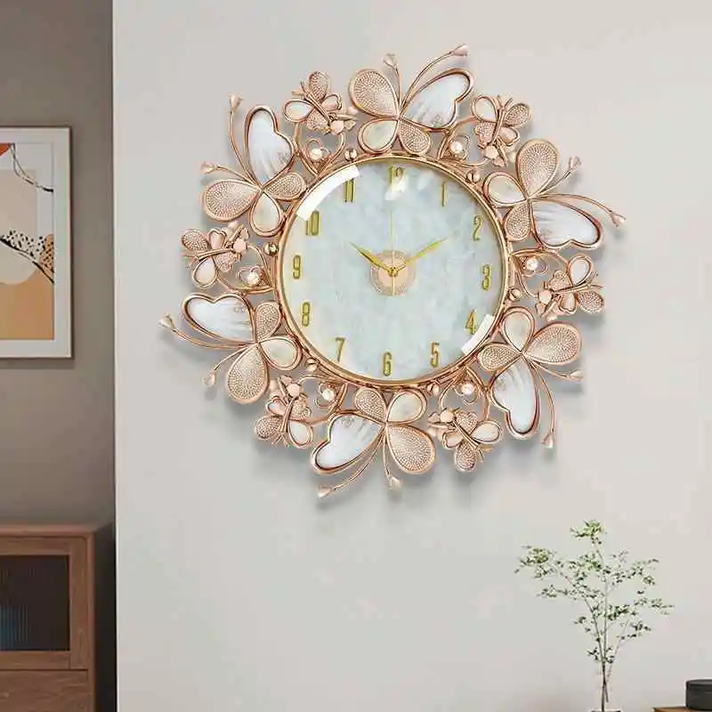 38 * 73Cm European Atmosphere Wall Clock Living Room Decoration Clock Modern Creative Nordic Home Clock Shell Porch