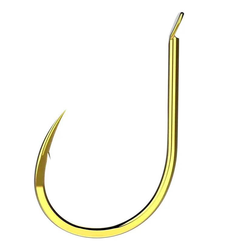 

Wholesale 1000pcs Fishing Hook Gold Crooked Mouth Barbed Fishhook Saltwater Barbed Carp Fishery Fishing Material Tools Pesca