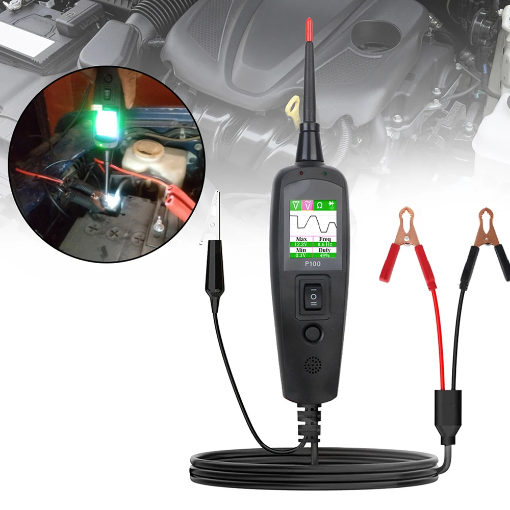 Diagnostic Tool P100 2M Power Circuit Probe Kit 12V 24V Automotive Circuit Tester Voltage/Resistant Tester Car Accessories