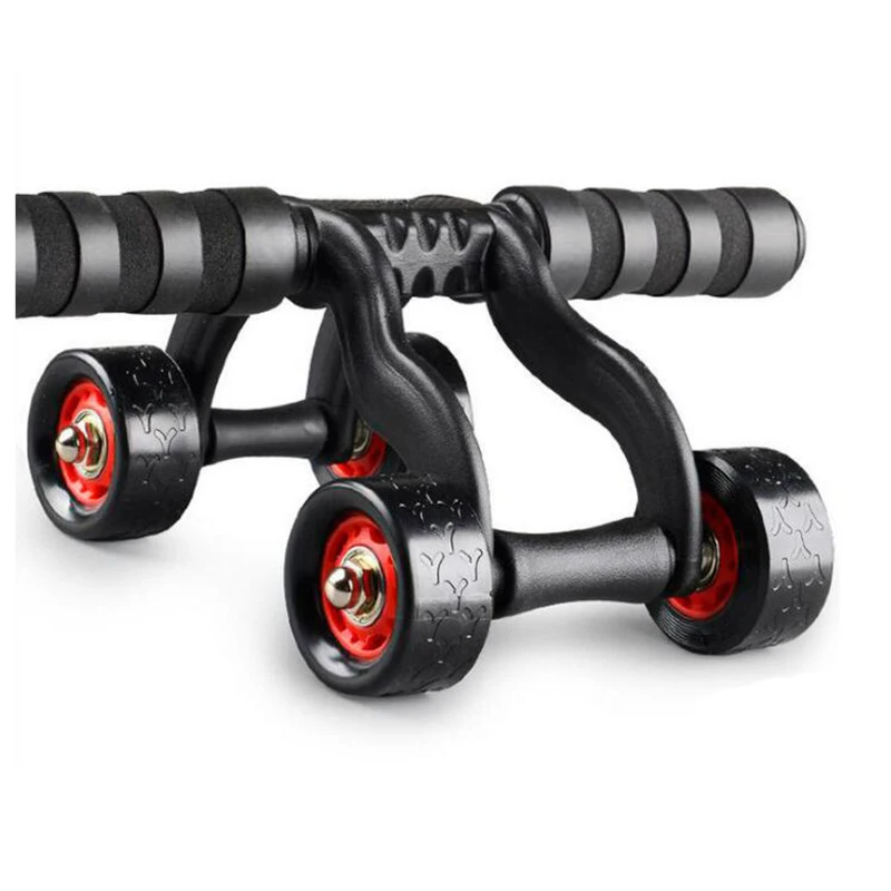 Rodillo Abdominal de 4 ruedas para entrenamiento central, rueda Abdominal de realce, equipo de gimnasio en casa perfecto para hombres y mujeres