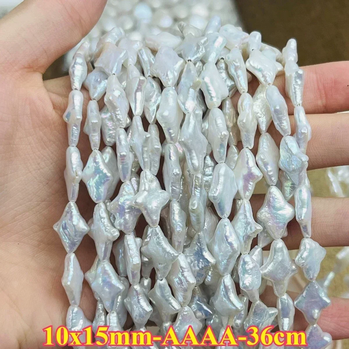 

10x15mm 4A Stunning Natural Freshwater Pearl Rhombus Baroque Bead Jewelry Make DIY Necklace Bracelet Women Gift Wedding Premium