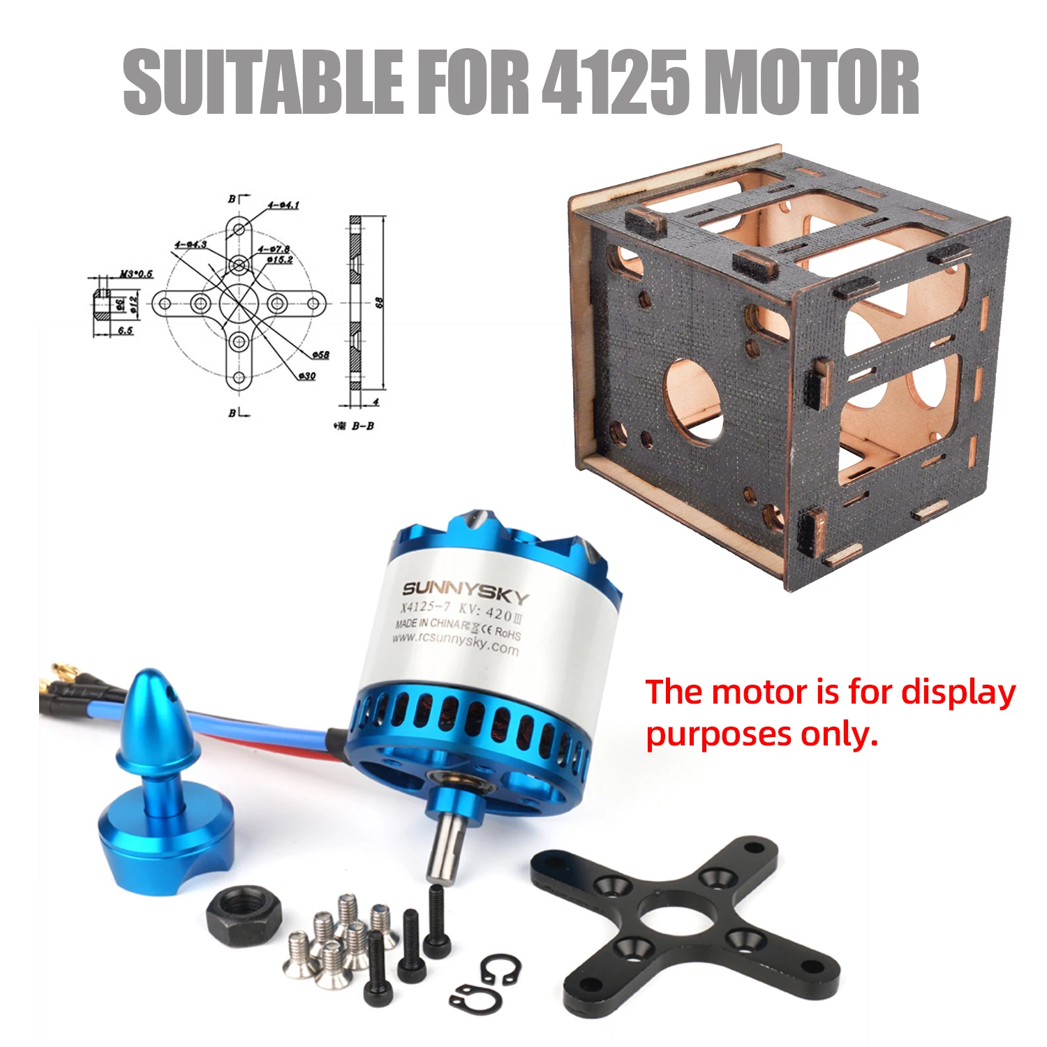 4125 サイズ RC 飛行機用アルミニウム モーター マウ - Brushless Motor Thrust Test Stand のレビューと価格