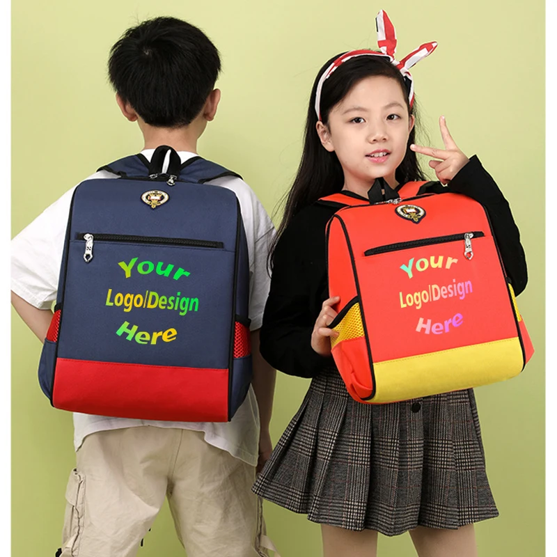 Mochila escolar personalizada para niños, niños, niñas, niños pequeños, jardín de infantes, bolsa de libros, mochila para estudiantes, logotipo impreso, regalo del Día de los niños