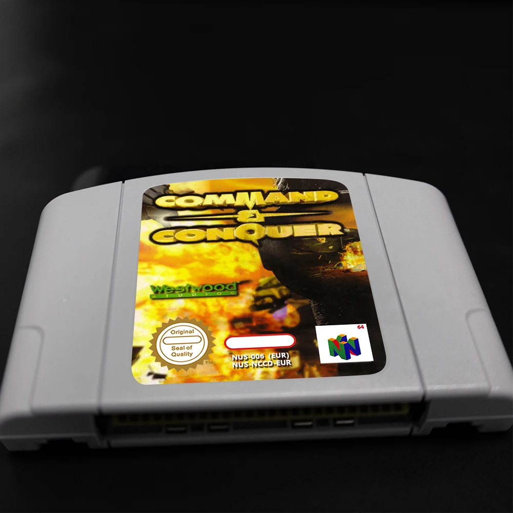 خرطوشة ألعاب Command & Conquer لوحدات تحكم ألعاب PAL EUR 64 بت