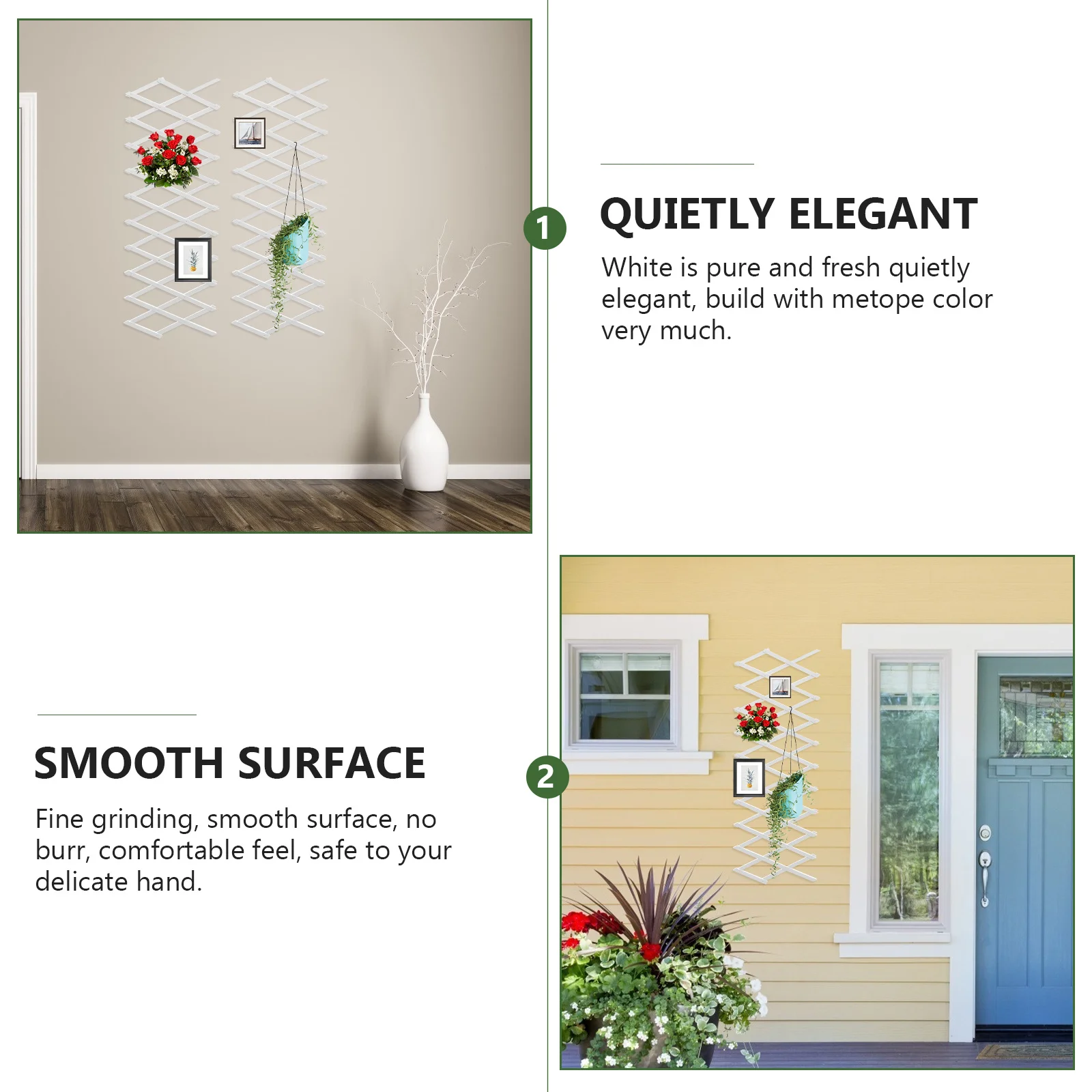 

1pc Wall Wooden Retractable Plant Climbing Durable Anti-Corrosion Expandable Garden Fence For Yard Courtyard Outdoor Landscape