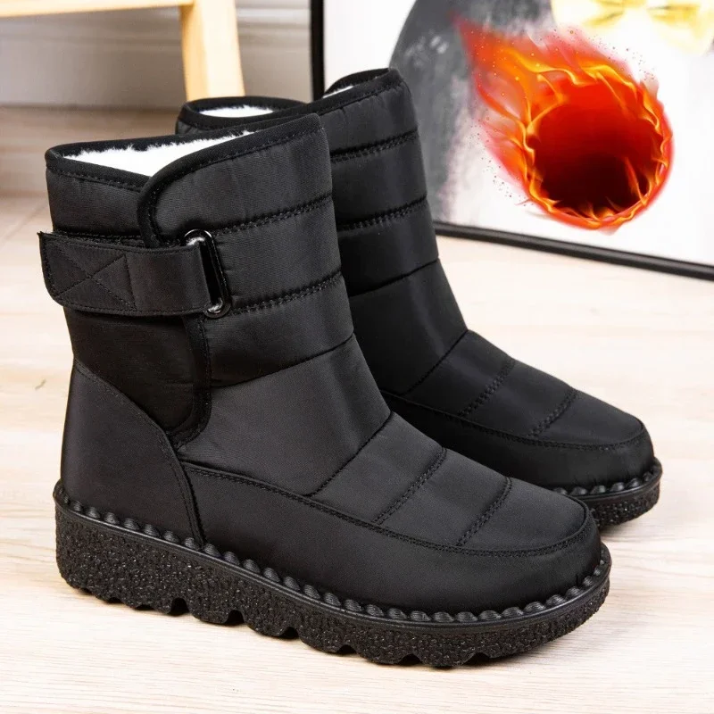 

Boots Women Non Slip Waterproof Winter Snow Boots Platform Shoes for Women Warm Ankle Boots Cotton Padded Shoes