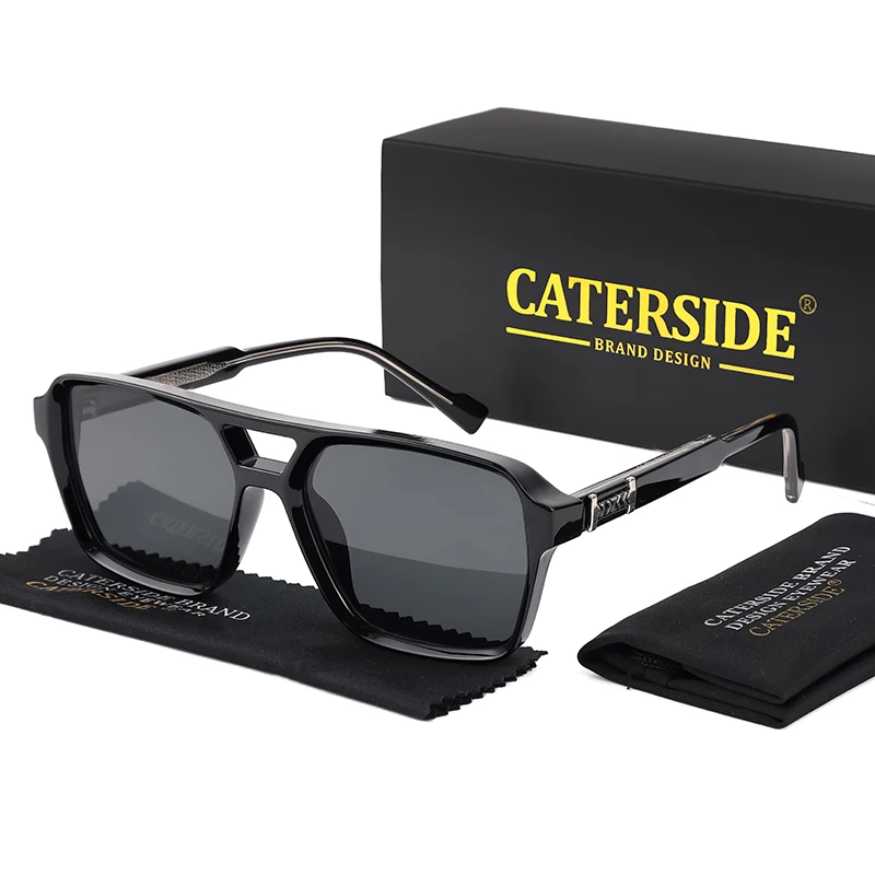 CATERSIDE Mode Punk Sonnenbrille Männer Quadratischen Rahmen Flache Top Doppel Brücke Hohe Qualität Sonnenbrille Frauen Party Festival Geschenke – Detail 5