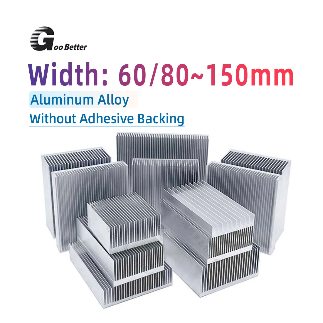 

DIY Cooler Aluminum Heatsink Grille Shape Radiator Heat Sink Chip for IC LED Power Transistor Without Adhesive Backing