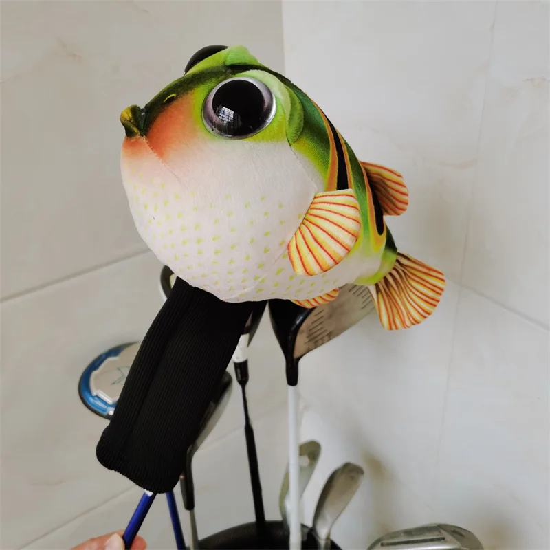 Plush Globefish Golf Wood HeadCover Golf Fairway Woods Headcover Cute For Man Women