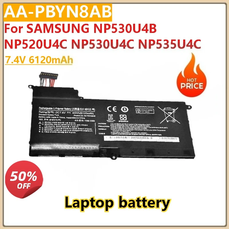 

Brand New High Quality Replacement Laptop Battery 7.4V 6120mAh AA-PBYN8AB for SAMSUNG NP530U4B NP520U4C NP530U4C NP535U4C