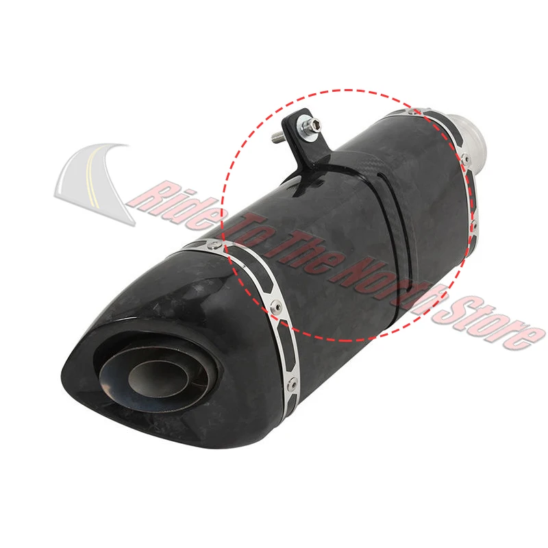 For SC project Arrow Yoshimura AK Brother Mivv Leovince Austinracing Etc Exhaust Pipe Fixinig Clip Real Carbon Fiber Fixed Clamp - view 2