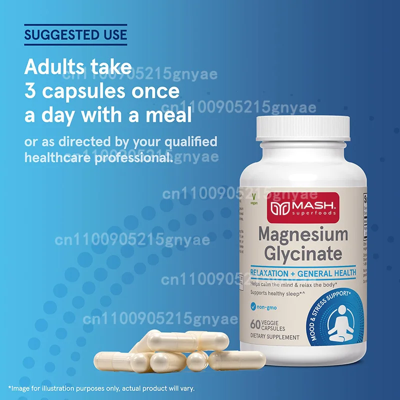 

Magnesium Capsules Magnesium Glycinate Capsules Supplement To Muscle, Nerve, Joint and Heart Health