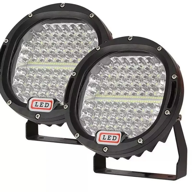 New 9-32V 225W 9-inch LED work light 6500K color flash off-road headlight, waterproof 15,000 lumens, suitable for ATV SUV 4x4