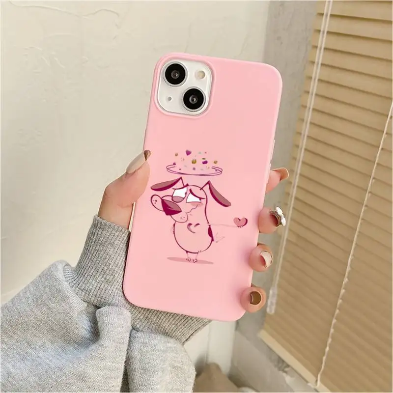 Dog C-Courage The C-Cowardly Phone Case For Iphone 7 8 Plus X Xr Xs 11 12 13 Se2020 Mini Mobile Iphones 14 Pro Max Case