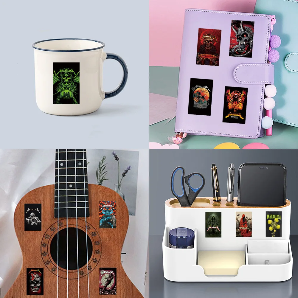 50/100 Stück Death Heavy Metal Rock Band Aufkleber Tier-Dekor DIY Koffer Scrapbooking Handy Laptop Schreibwaren Klassisches Kinderspielzeug – Detail 7