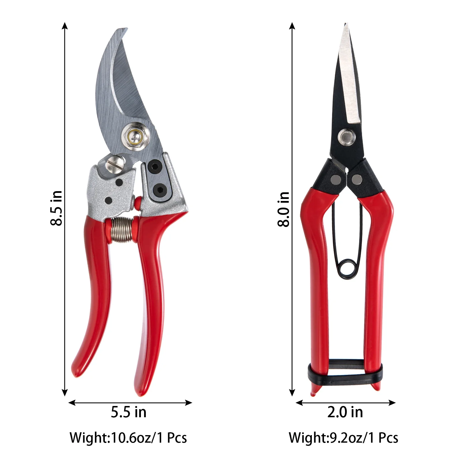 2Pcs Professional Garden Scissors Branch Pruner Tree Cutter Bypass for Efficient Plant Cutting and Trimming Pruning Hand Tools